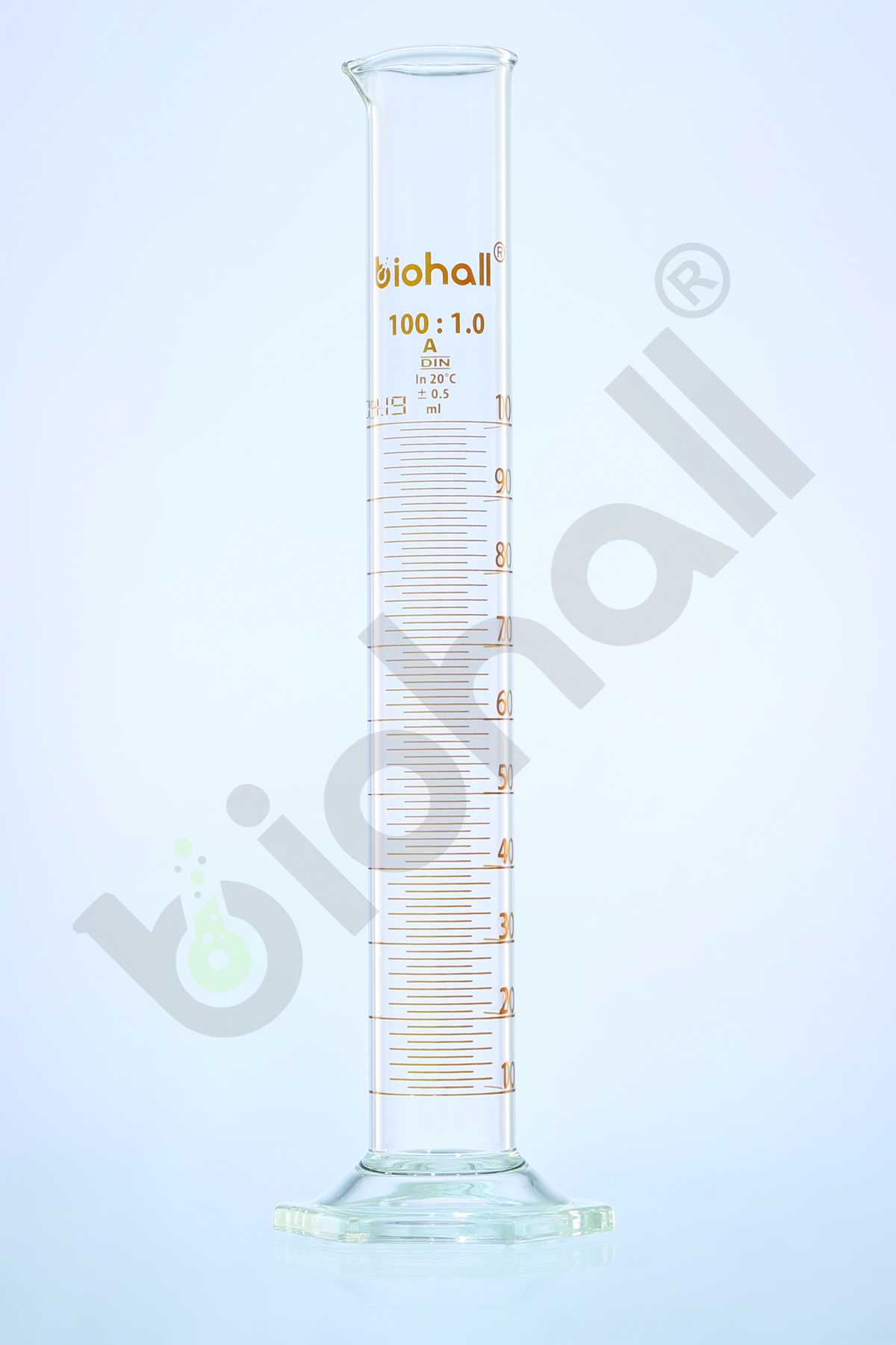 Measuring Cylinder With Haxagonal Base, Class-A, Individual Certified